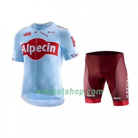 Fietskleding (Fietsshirt + Fietsbroek Kort) 2019 Team Katusha Alpecin N001